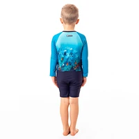 Frogs Long Sleeves UV Swimsuit 2-4y