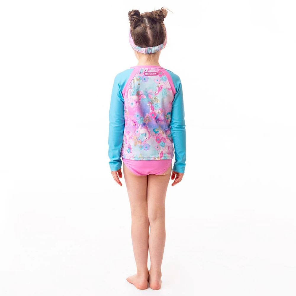 Maillot UV Manches Longues 2 Pièces Licorne 2-6ans