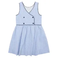 Striped Sleeveless Dress Woven