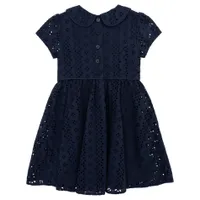 Short Sleeves Dress Woven 2-14y