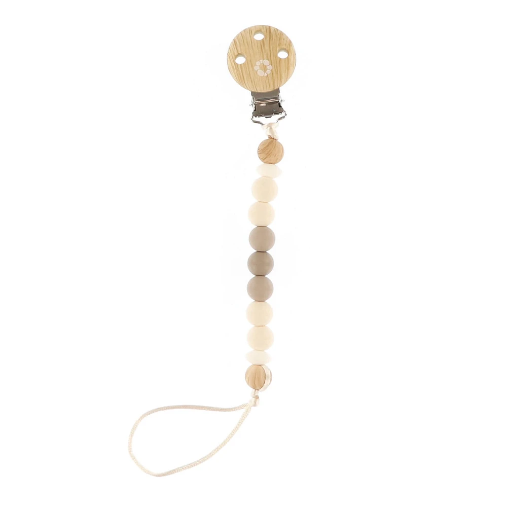 Pacifier-Clip Ora Wood White I