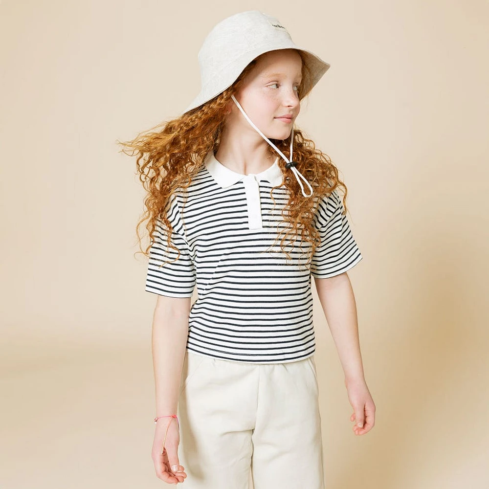 Ecru White Bucket Hat 2-12y