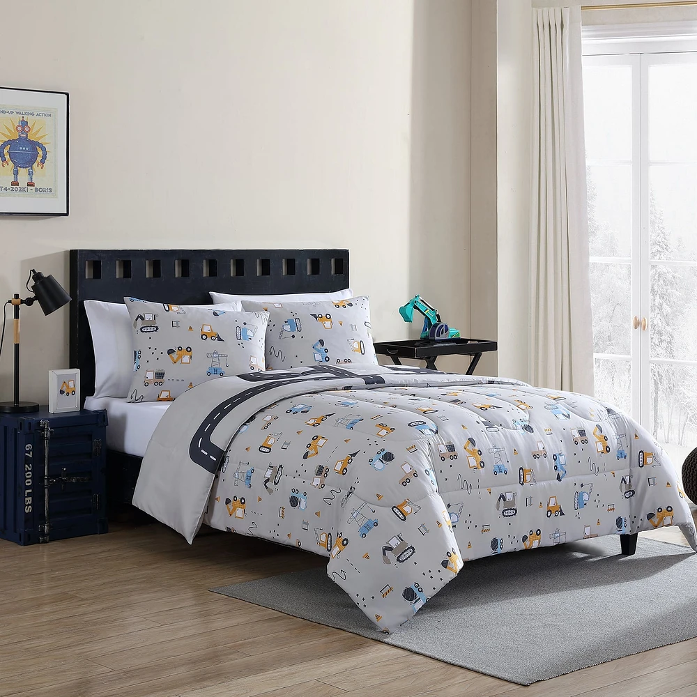 Twin Comforter Set - Trucks