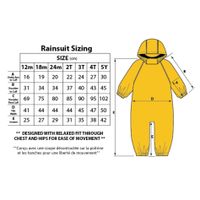 One Piece Rain Suit 12-24m