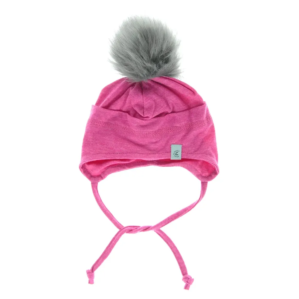 Pompom Cotton Beanie 0-18m