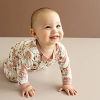 Floral Modal Zip Footie 1-18m