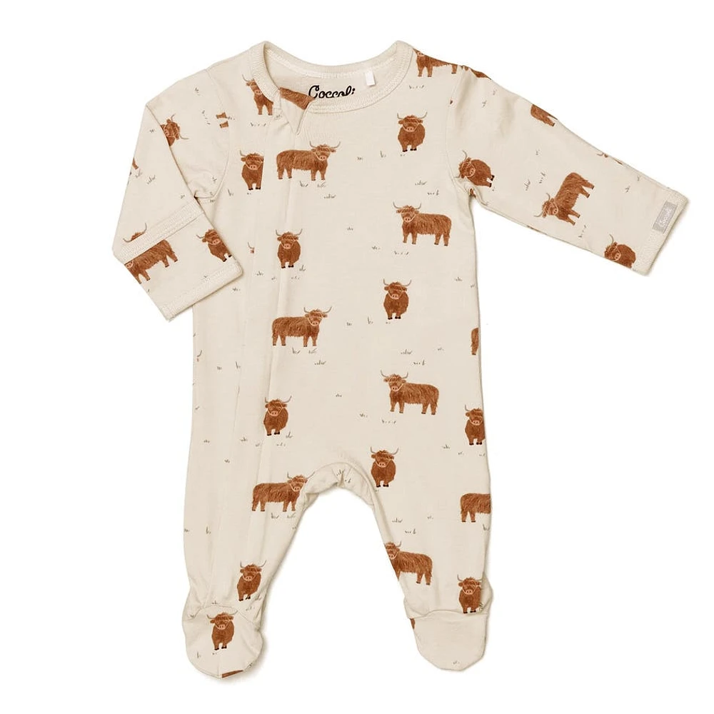 Highland Cows Modal Pajamas 1-18m