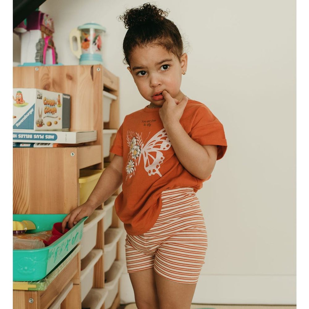 Meadow Striped Biker Short 2-8y