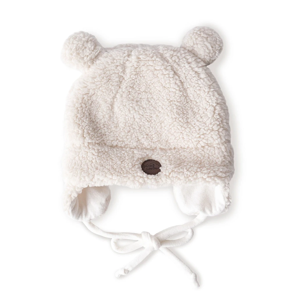 Teddy Bear Hat 6-12M sherpa