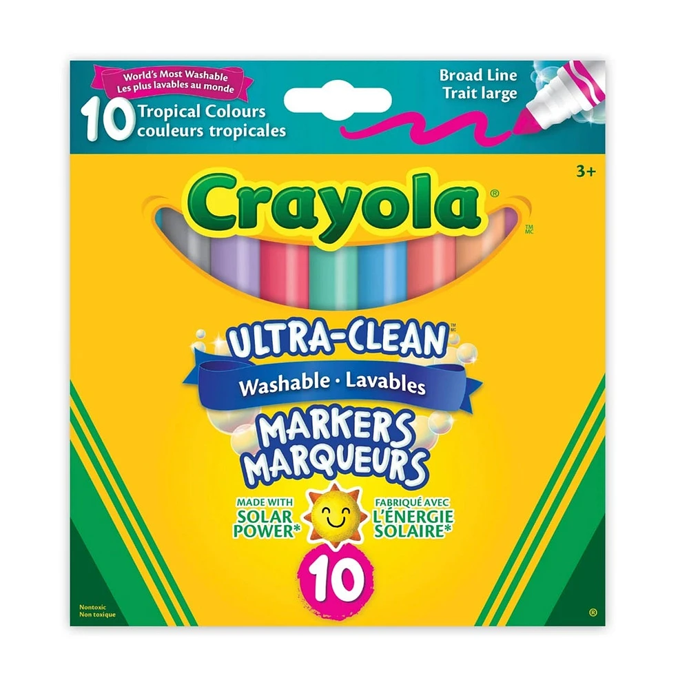 Crayons (10) Ultra Clean Lavables - Tropical