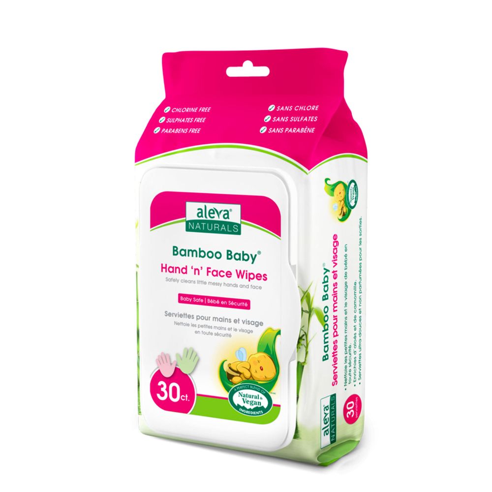 Bamboo Wipes Hand and Face Set of 30