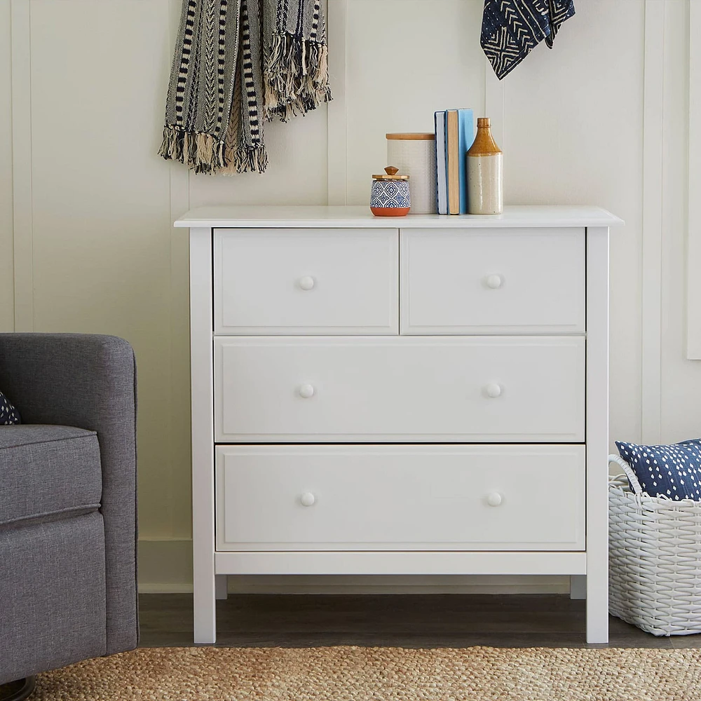 Autumn 4-Drawer Dresser - White