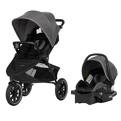 Folio3 Stroll & Jog Travel System with LiteMax 35 Infant Car Seat - Avenue Gray