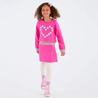 Robe Coeur Fleur 3-8ans