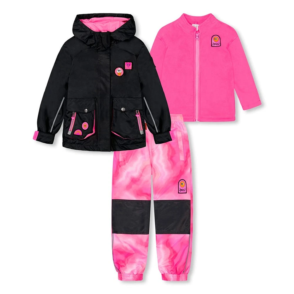 Ensemble Extérieur 3-en-1 Fuschia 3-6ans