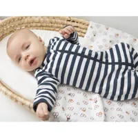 Bear Navy Striped Sleeper 0-12m