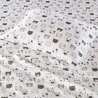 Ensemble de Draps Lit Simple - Flanelle Chat