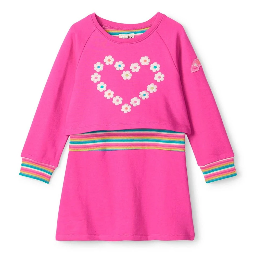 Robe Coeur Fleur 3-8ans