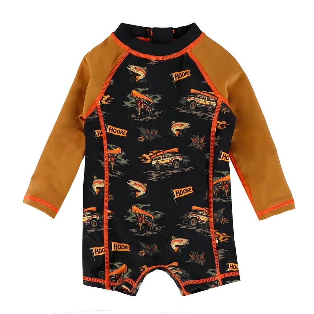 Fishing 1 Piece UV Swimsuit 3-24m