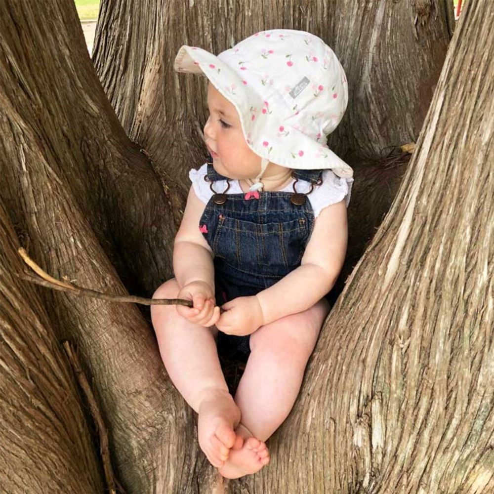 Cherries UV Cotton Floppy Hat 0-5y