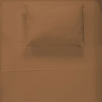 Flannel Twin Sheet Set - Caramel