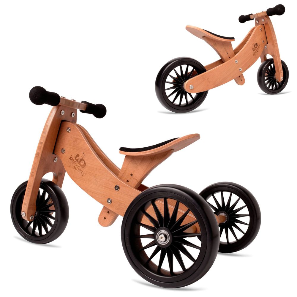 Tiny Tot Balance Bike Plus 2 in 1 - Bamboo