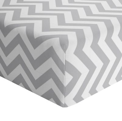 Playpen  Sheet - Gray Chevron