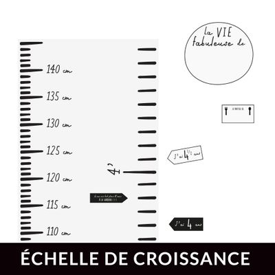 FRENCH Modern Growth Chart - White