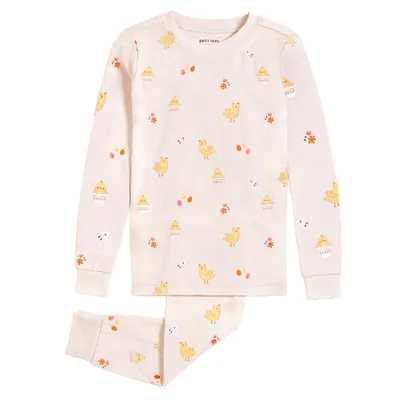 Easter Chicks Print Pajamas Set 2-7y