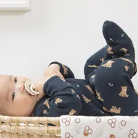 Navy Honey Bear Sleeper 0-12m