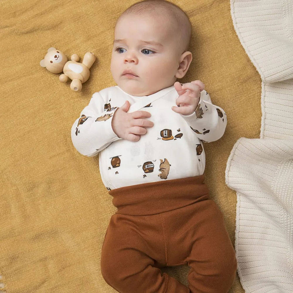 Honey Bear Long Sleeves Bodysuit Set