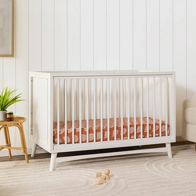 Peggy Mid-Century 3-in-1 Convertible Crib - White