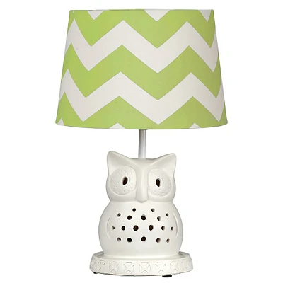 Lampe Hibou - Chevron Vert