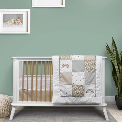 4-Piece Crib Bedding Set - Rainbow