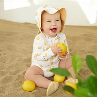 Lemon Print Long Sleeves UV Rashguard Set 6-24m