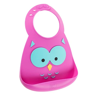 Bavoir Fuchsia Hibou