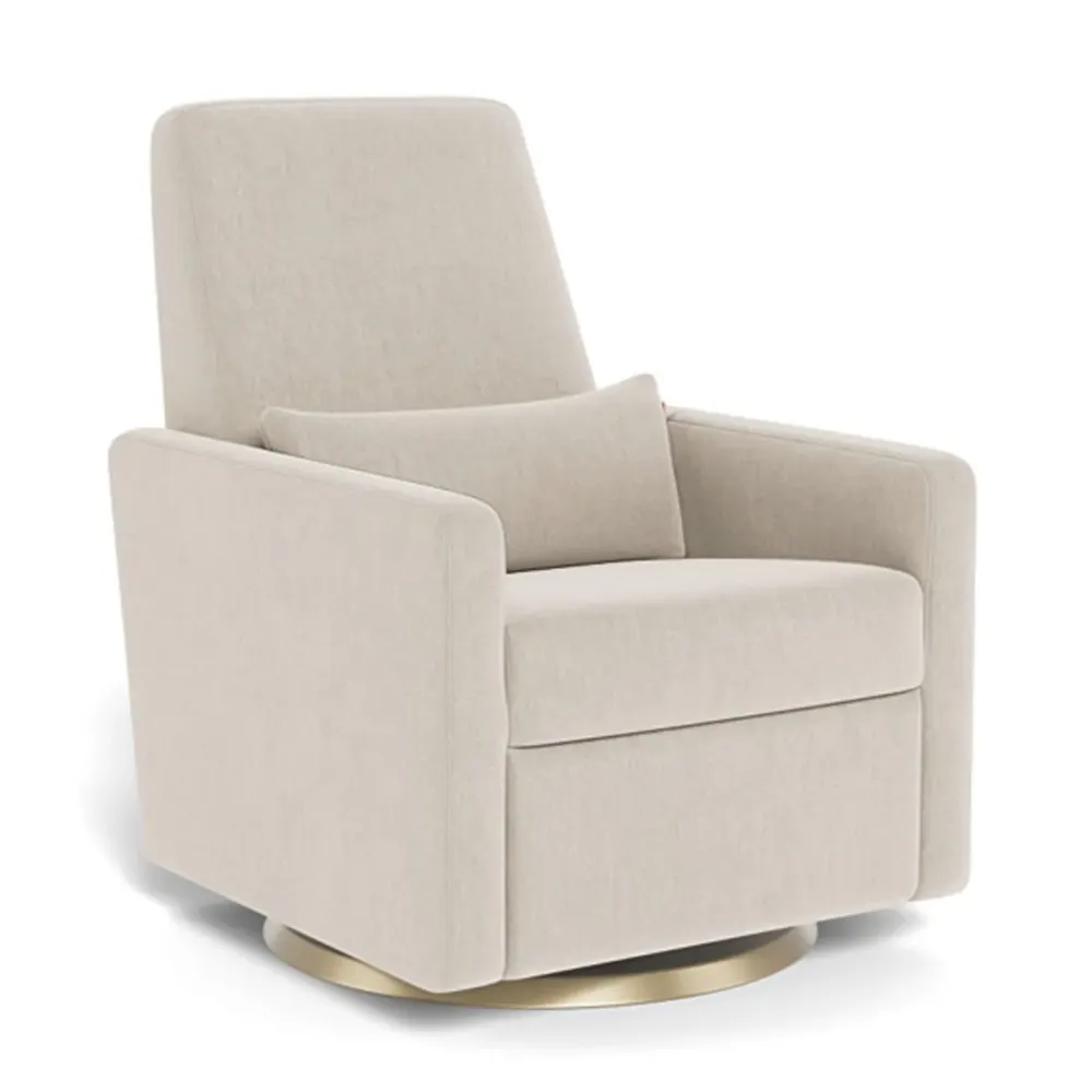 Rocking Glider Recliner Armchair Grano - Dune / Gold