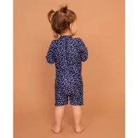 Flower Long Sleeves UV Swimsuit 3-24m