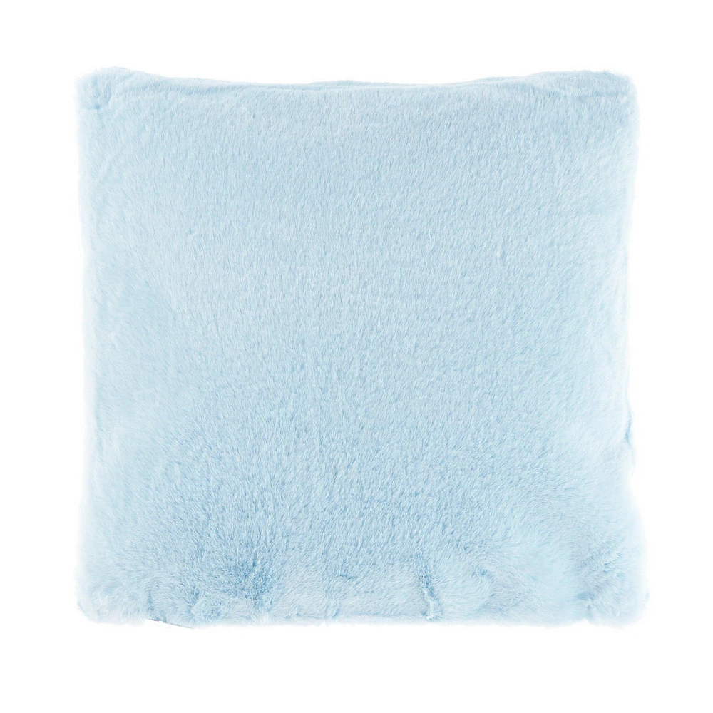 Coussin Fourrure - Bleu
