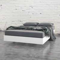 Acapella Double Size Platform Bed - White