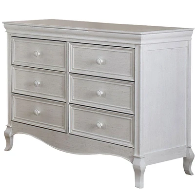 Dresser 6-Drawer Diamante Vintage White