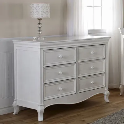 Dresser 6-Drawer Diamante Vintage White