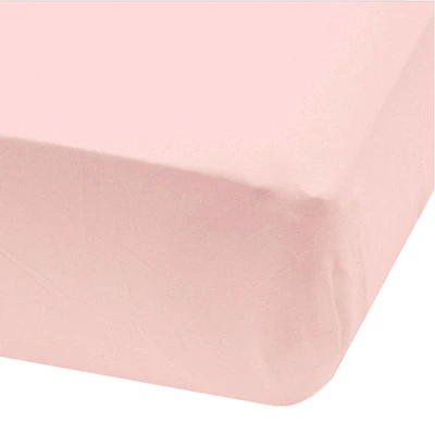 Drap Plat Bébé- Uni Rose Pâle