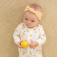 Lemon Print Sleeper 0-12m