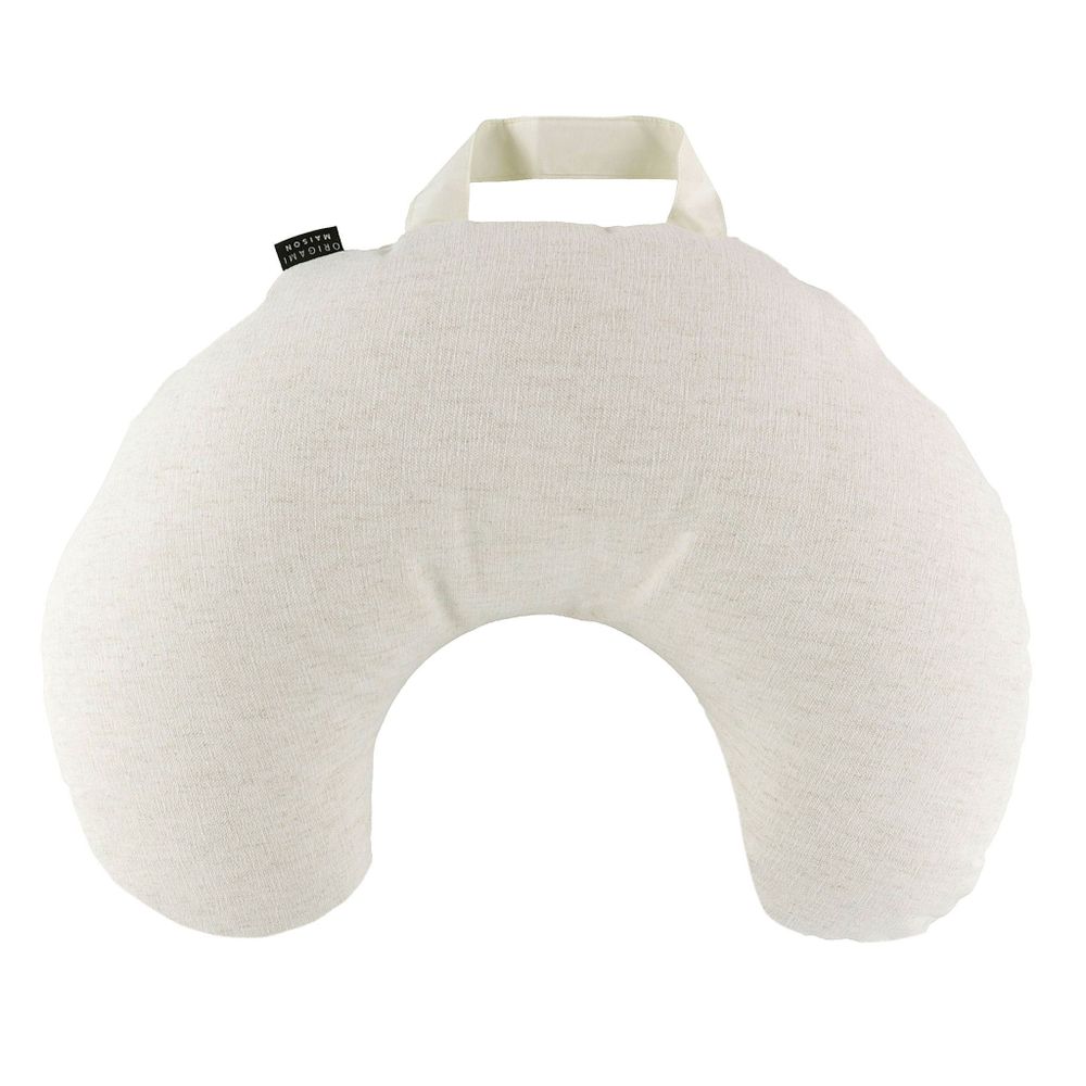 Nursing Pillow - Linen Look Beige