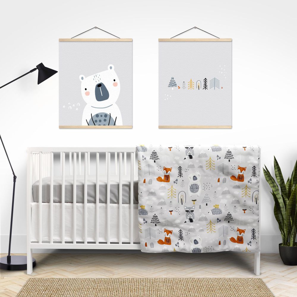 Exclusive 3-Piece Crib Bedding - Forest