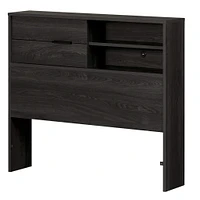 Fynn Twin Headboard with Storage - Gray Oak