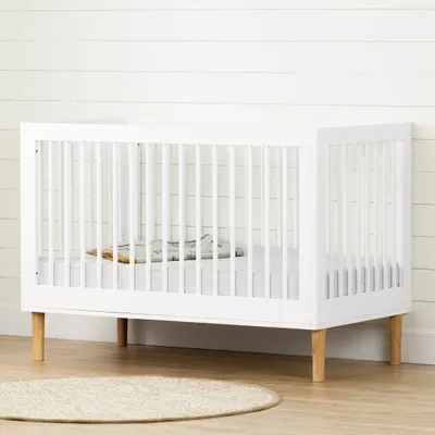 Baby Crib With Adjustable Height - Balka Pure White