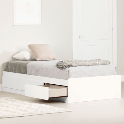 Mates Twin Bed with 3 drawers - Pure White