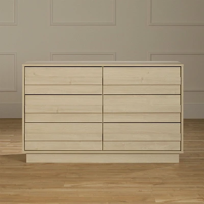 6-Drawer Dresser - August Bleached Oak